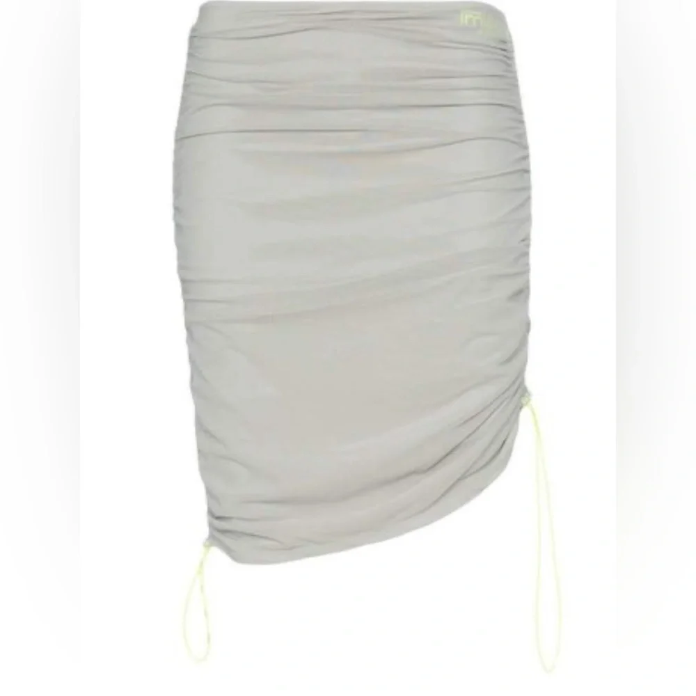 Miaou Sport Gwen Mesh Y2K Midi Skirt XS Gray Sporty Chic Gorpcore Streetwear